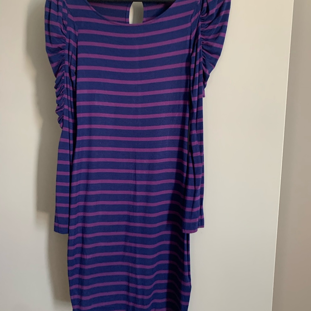 Purple stripped dress